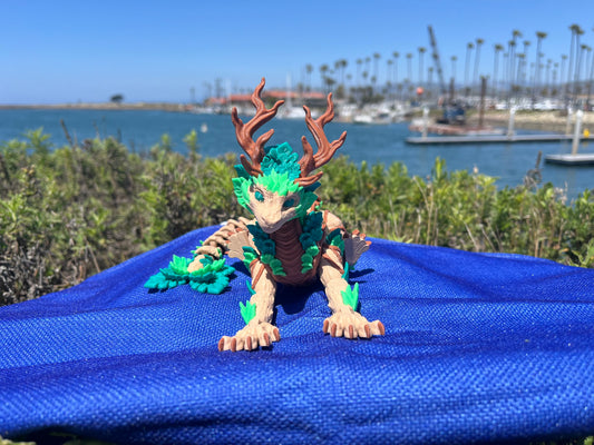 Forest Dragon – 3D Printed Figurine by MysticSaige (Printed by Los 3D Locos)